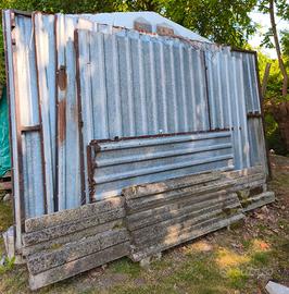 Box garage in lamiera smontato