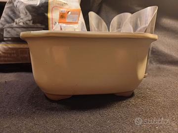 Vaso per bonsai in gres smaltato