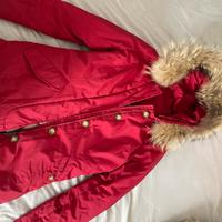 Piumino rosso donna real down di vera piuma