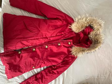 Piumino rosso donna real down di vera piuma