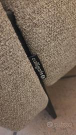 Divano 3 posti Meridien in tessuto (grigio)