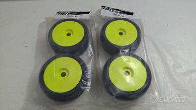 4x RUOTE INCOLLATE HB HPI RACING BEAM 1:8 BUGGY