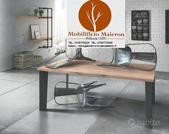 Mobili Rustici Tavolo Moderno Piano Legno 001M