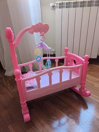 Culla giocattolo rosa