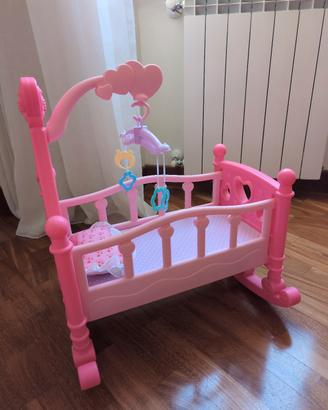 Culla giocattolo rosa