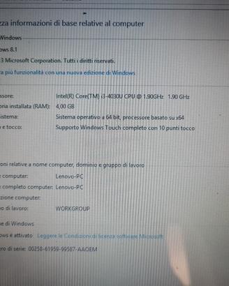 Lenovo PC portatile