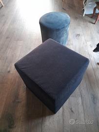 pouf/sgabello anni'70 e pouf/tavolino