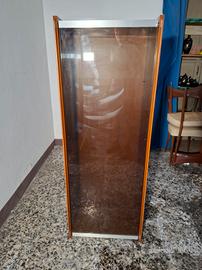 vetrina vintage 70/80 con vetro fumé 