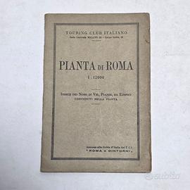 Pianta Di Roma Touring Club Italiano 1:12000 Epoca