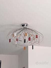 Plafoniera moderna acciaio