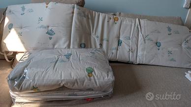 trapunta e paracolpi della Gabel per culla