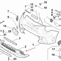 Griglia paraurti anteriore fiat 500 abarth
