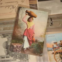 cartolina postale antica costumi siciliani 1930