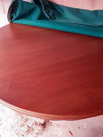 Tavolo rotondo allungabile + 6 sedie anni 80