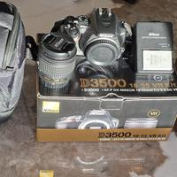 Nikon D3500 + 2 obiettivi (18-55 VR + 55-200 VR) +