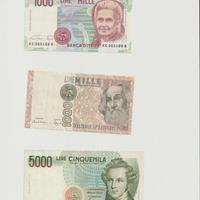 Cartamoneta italiana 6 pezzi