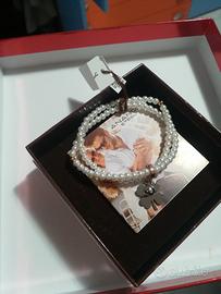BRACCIALE Perle e Quadrifoglio - Ananda Steel