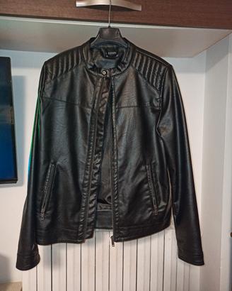 Giubbino ragazzo in ecopelle nero