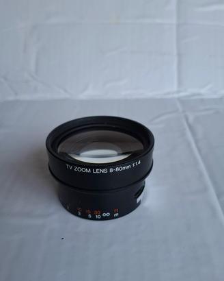 Obiettivo TV Zoom Lens 8-80mm F1.4 C-Mount CCTV 