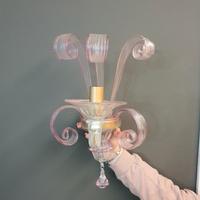 coppia di applique in vetro di murano 