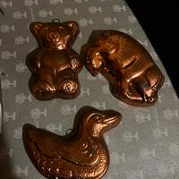 Set di stampi in rame vintage