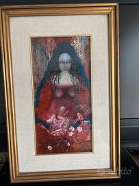 Maternità olio su tela di Marchese