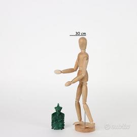 Figura Orientale in Malachite del XX Secolo