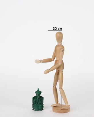 Figura Orientale in Malachite del XX Secolo