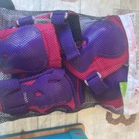 Protezioni bambina pattini skateboard bici