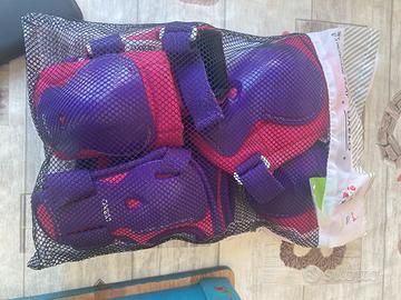 Protezioni bambina pattini skateboard bici