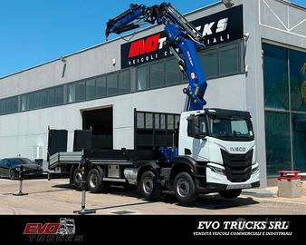 IVECO X-WAY 540 4 ASSI, GRU PM 83.5 SP, CARRELLONE