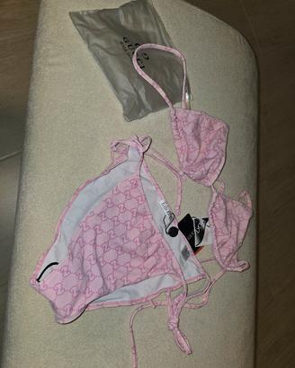 Bikini Gucci donna rosa TG L costume bagno 