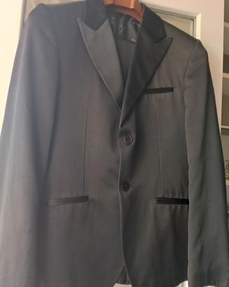 abito uomo pantalone giacca effetto raso,seta46 s