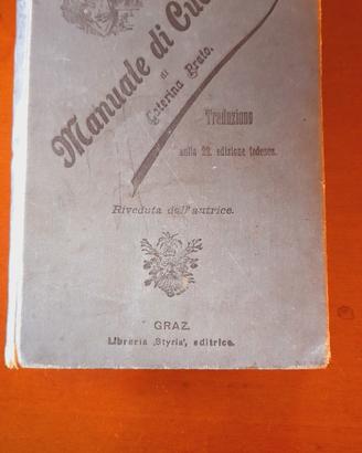 libro di cucina  antico 