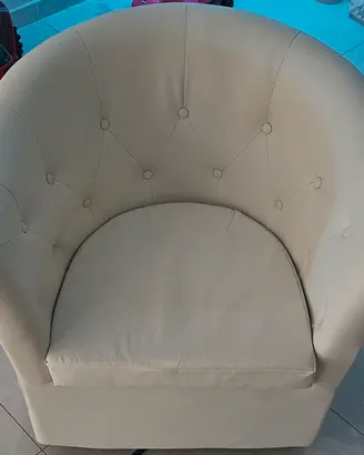 Poltrona bianco ecopelle 
