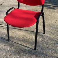 Sedia in tessuto rossa