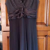 abito donna elegante nero semi lungo