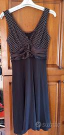 abito donna elegante nero semi lungo