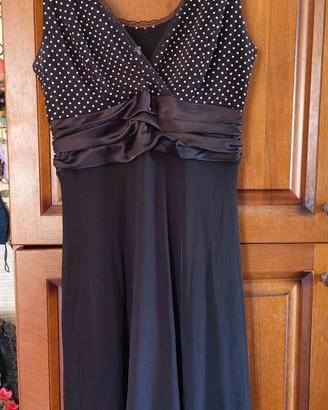 abito donna elegante nero semi lungo