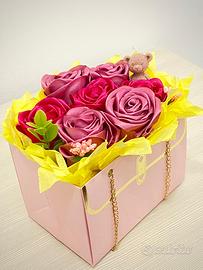 Fiori in nastro di raso/candela a forma di orsetto