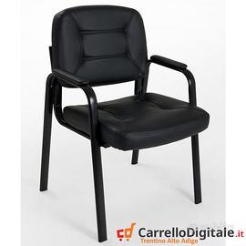 Sedie ospite ufficio studio -Imbottite in Ecopelle