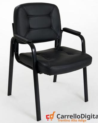 Sedie ospite ufficio studio -Imbottite in Ecopelle