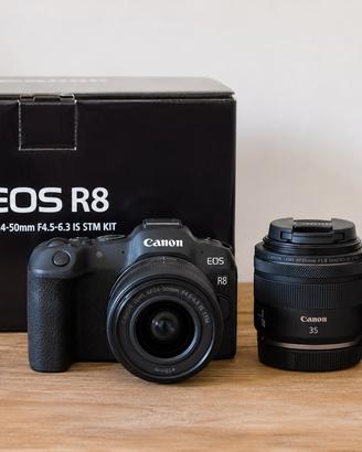 Canon eos r8 + RF 24-50mm + RF 35mm + RF 16mm