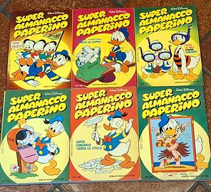 Lotto 6 Super Almanacco Paperino Vintage  '78/'79