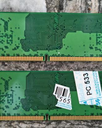  memoria RAM DDR2 da 256 MB ciascuno,  533 MHz.