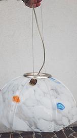 Lampadario in vetro ideale per cucina