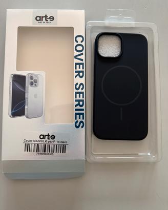 Cover Silicone Arte MAGSILK per iPhone 14 Nero