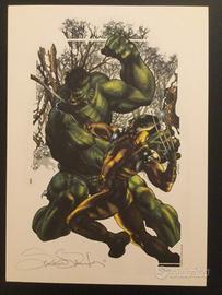 Stampa Hulk/Wolverine Simone Bianchi