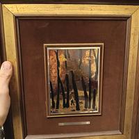 Quadro d argento motivo autunnale