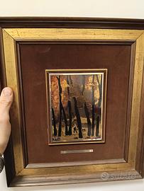 Quadro d argento motivo autunnale